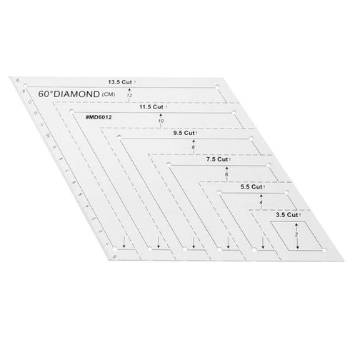 4Pcs Quilting Ruler, Handmade Quilting Templates, 60 Degree Triangle and Diamond, 45° Diamond, Hexagon Templates, Patchwork Sewing Craft Ruler for...