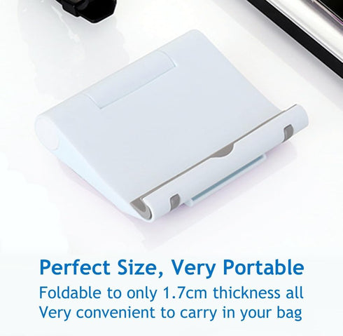 Cell Phone Stand for Desk, Foldable Cell Phone Holder Mobile Phone Dock Multi-Angle Universal Adjustable Tablet Holder Compatible with Most Cell P...