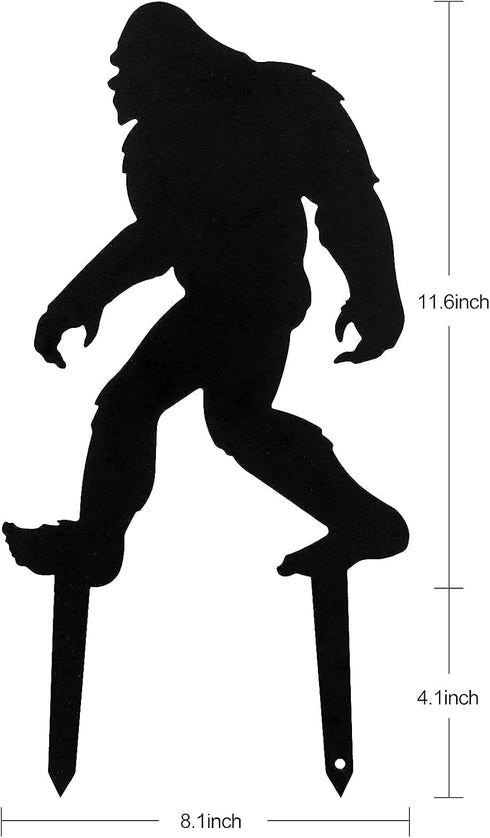 CINPIUK Bigfoot Garden Stake, Metal Sasquatch Yard Sign Christmas Outdoor Decoration Black Bigfoot Sculpture for Lawn Patio Decor...