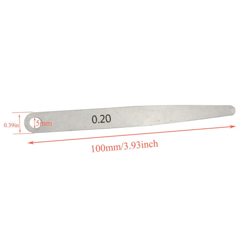 Feeler Gauge PZRT 2pcs 0.1mm and 2pcs 0.2mm Metric Thickness Feeler Gauge Gap Measuring Tool Metric Filler Thickness Gage Measurement Tool...