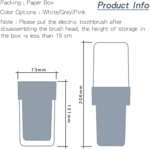 Portable Travel Toothbrush Case, Covered Toothbrush Cup Holders, Toothbrush and Toothpaste Travel Case, Toothbrush Storage Organizer Container for...