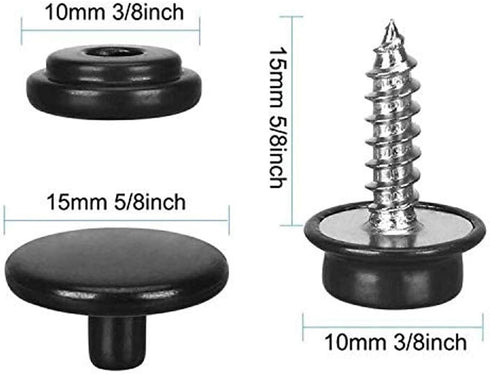 Kelife 150PCS Stainless Steel Marine Grade 3/8" Socket Canvas Snaps Kit and Upholstery Boat Cover Snap Button Fastener Tool with 2Pcs Setting Tool...