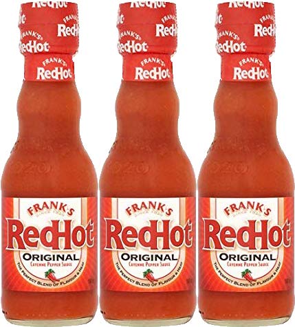 Frank's Red Hot Cayenne Pepper Sauce, 5oz Glass Bottle (Pack of 3, Total of 15 Oz)...