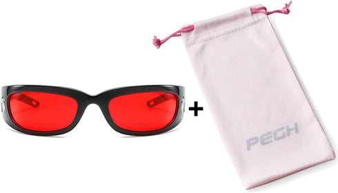 Wrap Round Sunglasses Y2K Trendy, Fashion Black Sport Shades Moon Décor…...