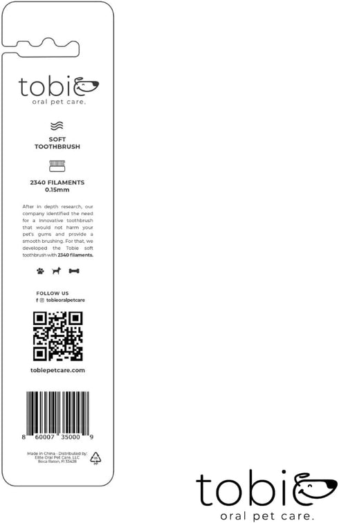 Toothbrush for Dogs with 2340 Filaments - Adult & Puppy Toothbrush - Gentle Doggy Toothbrush with Soft Bristles - Soft Dog Toothbrush for Dog Dent...