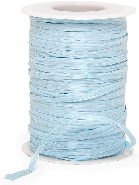 Pastel Blue Matte Raffia Ribbon 1/4" X 100 Yards...
