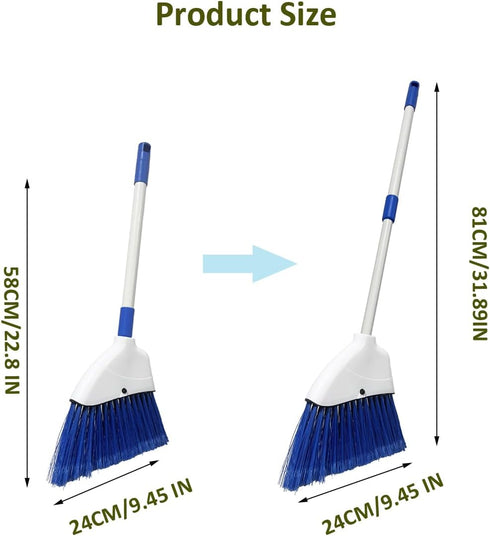 Small Broom - Indoor or Outdoor Portable Broom with Adjustable Handle, Cleaning Little Helper for Housekeeping, Office, Working Desk, and Pet Nest...