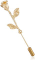 Fashion Men Rose Floral Lapel Stick Brooch Pin Suit Tuxedo Corsage Accessory...
