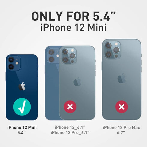 i-Blason Cosmo Series Designed for iPhone 12 Mini Case (2020), Slim Full-Body Stylish Protective Case with Built-in Screen Protector, Ameth...