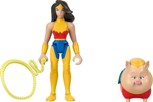 Fisher-Price DC League of Super-Pets Preschool Toys Wonder Woman & PB Poseable Figure & Accessory Set for Kids Ages 3+ Years...
