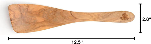 Berard 66475 French Olive-Wood Handcrafted Curved Spatula, Brown...