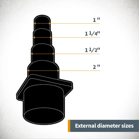 POWERTEC 70121V Universal Tool Adapter for Shop Vac Wet/Dry Vacuums, 1 PK...