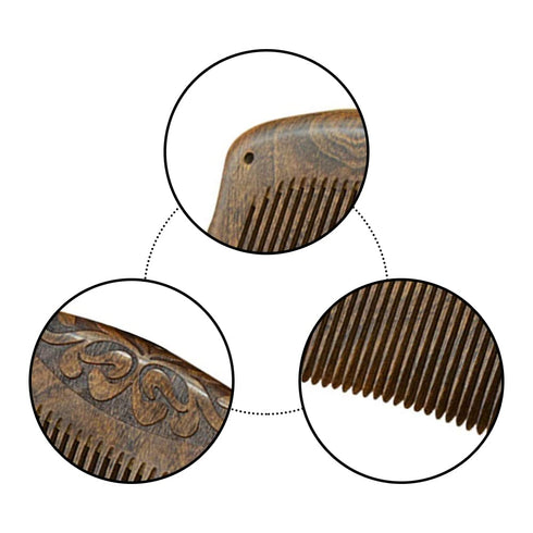 Wood Comb Sandalwood Hair Comb Anti-static Wooden Comb for Hair Care Hairstyle Women...