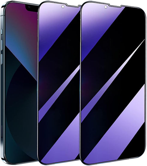 [2 Pack Compatible with iPhone 13 / iPhone 13 Pro/iPhone 14 Anti-Blue Light Privacy Screen Protector 6.1", Scratch Resistant, Anti-Shatter Tempere...