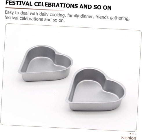 3pcs Heart Pudding Mold Cake Making Tray Heart Cake Pan Non-stick Donut Molds Bagel Molds Baking Molds Cupcake Moulds Loaf Tin Bread High-carbon S...