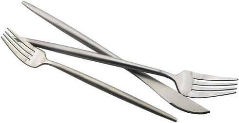 JASHII Luxury Flatware, Silverware Sets, 6-pieces Elegant Cute 18/10 Stainless Steel Silverware Set for Eating Home Kitchen Hotel Restaurant, Serv...