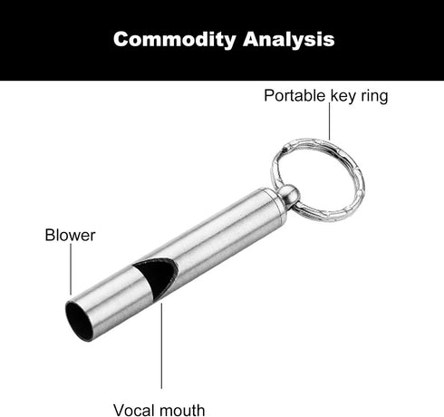 2PCS Mini Stainless Steel Survival Whistle Perfect for Camping, Hiking and Boating Loud Emergency Whistle with Far Distance Rang for Sporting Even...