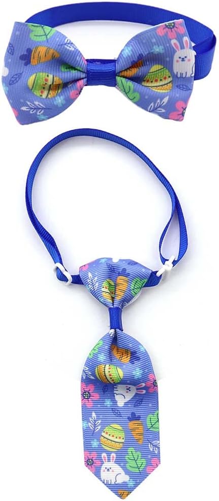 Easter Dog Necktie Pet Bow Ties Collar Pet Bow Easter Puppy Neck Tie Bowtie JPE06 (I)...