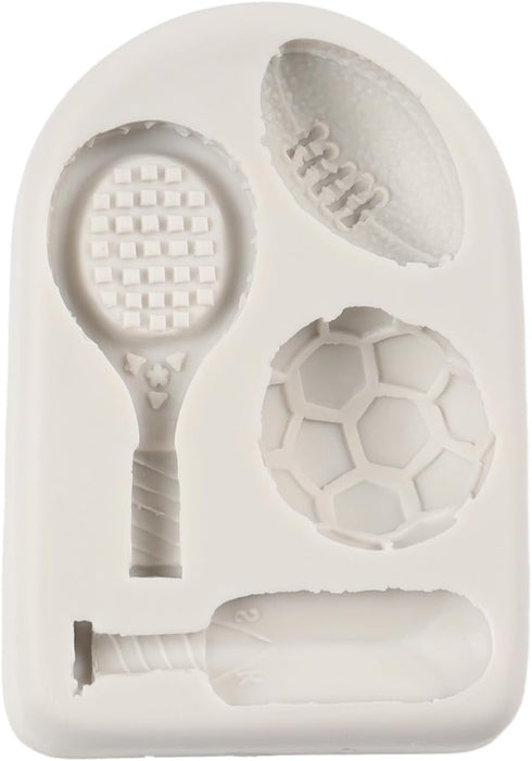 Football Silicone Mold Rugby Fondant Molds for Cake Decoration Cupcake Topper Chocolate Candy Polymer Clay Gum Paste...