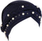 Women Pearl Beaded Braid Hijab Turban Hat Twisted Cancer Headscarf Chemo Beanies Bandana Headwrap Cap...