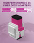 10Pack SC to SC OM4 UPC Muti-mode Fiber Optic Coupler Keystone Jack Modular for Patch Panels and Wall Plates Fiber Optic Cable Adapter(Rose Red)...