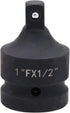 Impact Socket Adapter and Reducer 1 Inch Drive F to 1/2 Inch M, Chrome Molybdenum Steel Converter for Auto Construction...