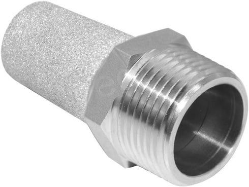 Beduan 316 Stainless Steel Air Pneumatic Mufflers 3/4 NPT Male Thread Sintered Exhaust Muffler Silencer Protruding(Pack of 2)...