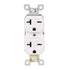 Duplex Electrical Receptacle Outlets, 20Amp 250V Wall Outlet Straight Blade Receptacle, 2 Pole 3 Wire, 20A 250V Outlet, 6-20R/6-15R, White, 1-Pack...