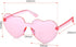 Maxdot 5 Pieces Heart Shaped Rimless Sunglasses Tinted Heart Glasses Eyewear for Wedding Party Women Girls...