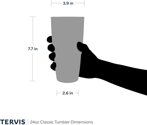 Tervis Navy Logo Made in USA Double Walled Insulated Tumbler Travel Cup Keeps Drinks Cold & Hot, 24oz, Classic...