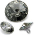 4-pcs 14mm Austria Crystal1122 Rivoli Button with Shank, SW-1122BT (Black Diamond)...