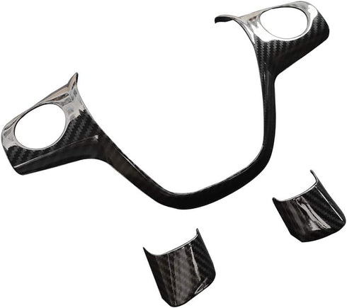 ruihe 3PCS Carbon Fiber Color Steering Wheel Cover Trim Fit for Ford Focus Escape C-max cmax...