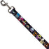 Disney Pet Leash, Dog Leash, Disney Sweet Chibi Villain Poses Polka Dot Black Lavender, 4 Feet Long 1.0 Inch Wide...