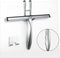 Shower Squeegee for Glass Doors,10-Inch Shower Glass Squeegee, Sliver Shower Squeegee for Shower Doors,Mirror,Windows, with Shower Door Hook and A...