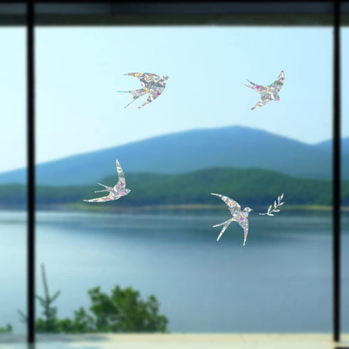 Swallow Static Window Clings Anti Collision Window Decals for Bird Strikes, Glass Awareness Stickers, Stop Birds Flying into Windows, Set of 20...