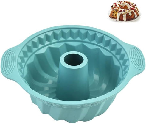 Silicone Fluted Pans, Non-Stick Bundt Cake Pan, Baking Molds, Perfect Bakeware for Cake, Jello, Gelatin, Bread...