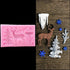 2Pcs/Set Christmas Tree Santa Claus Reindeer Xmas Tree Elk Bell Snowflake Snowman Socks Silicone Mold for DIY Chocolate Candy Fondant Cake Decor W...