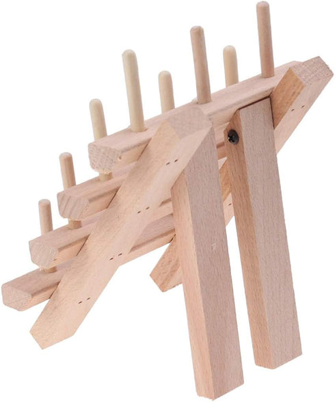 Abaodam 12 Thread Holder Hair braiding Rack Spool Wooden Braid Divider Stand Separator- Spool Folding Beech Reel Bobbin Thread Organizer Frame Rac...