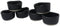 roro Handmade Ceramic Pinch Bowls in Matte Black (Set of 6) - 2 Inch | Versatile Stoneware for Spices, Condiments & Appetizers...