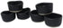 roro Handmade Ceramic Pinch Bowls in Matte Black (Set of 6) - 2 Inch | Versatile Stoneware for Spices, Condiments & Appetizers...