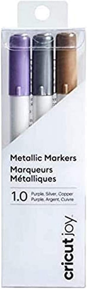 Cricut Joy Metallic Markers, 1.0 (3) Violet, Copper, Silver, Model:2007085...