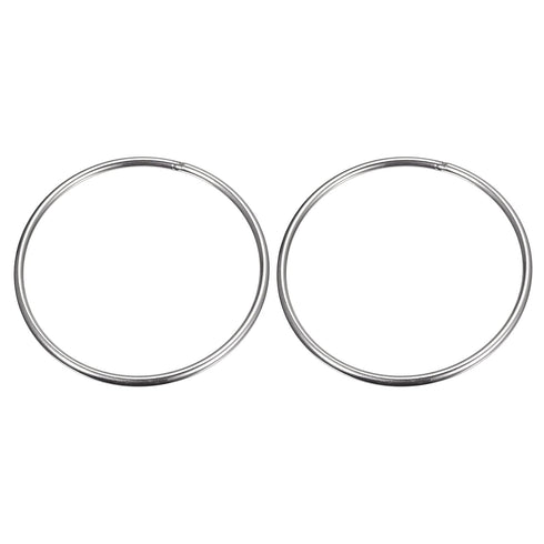 uxcell 304 Stainless Steel O Rings, 2pcs 120mm(4.72") Outer Dia. 5mm Thickness Multi-Purpose Metal Welded O-rings Round Rings for Hardware Luggage...