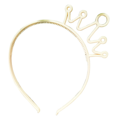 XIMA 12pcs Spring Colors ABS Plastic Material Crown Girls Headbands Tiaras Head Band Princess Children Headear Hair Accessory (SP-Crown)...