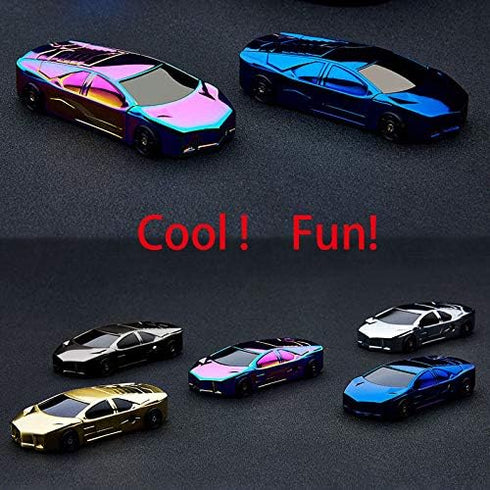 Dual Arc Plasma Lighter Windproof Battery Indicator Touch-Start Lighter with LED Light USB Rechargeable Car Shape Cool Novelty Electric Lighter (B...