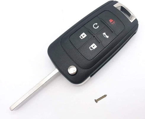 5 Buttons Replacement Key Fob Cover fit for Chevy Malibu Camaro Cruze Equinox Impala Sonic for GMC Terrain for Buick Lacrosse Regal Verano Encore ...
