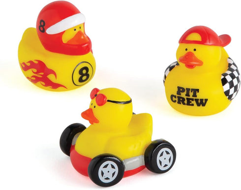 Fun Express Race Car Driver Rubber Duckies - Toys and Party Favors - 12 Pieces...