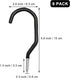 6PCS Black Heavy Duty Bike Storage Hooks Bicycle Wall Mounted Hooks Large Screw Hooks for Wall,Ceiling...