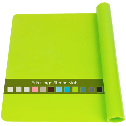 Extra Large Silicone Table Mat, Silicone Mat for Crafts Kids Dinner Placemat Desk Countertop Waterproof Protector Heat Insulation Kitchen Pastry R...