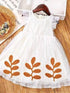 HukDok Handmade Crocheted Leaves Artificial for Decoration Embellishment Scrapbook Craft Card Supplies DIY Flowers Cotton Yarn Applique Flower Lea...