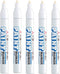 Uni-Paint Oil Based Paint Marker 5 Pens Bundle Set , Multi surface Marking Pen (PX-20) Medium Point White Colour...